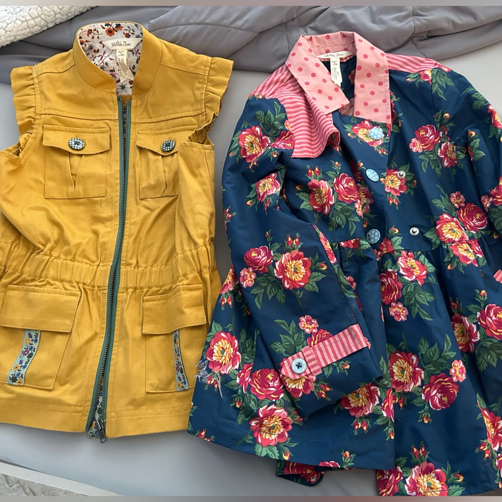 Matilda Jane vest and rain jacket size 6